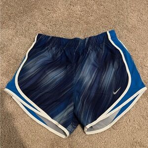 Nike Women's Dynamic Blue and White Athletic Shorts